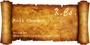 Koll Csongor névjegykártya
